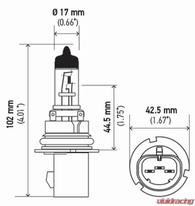 HELLA 9007TB Standard Series Halogen Light Bulb - 9007TB