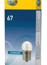 HELLA 67 Standard Series Incandescent Miniature Light Bulb                                     - 67 - Image 7