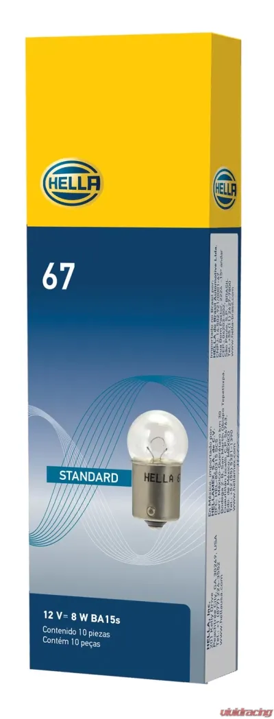HELLA 67 Standard Series Incandescent Miniature Light Bulb - 67
