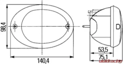 Hella LAMP RVRS 3130 AGROLUNA WHT SURF - 343130041