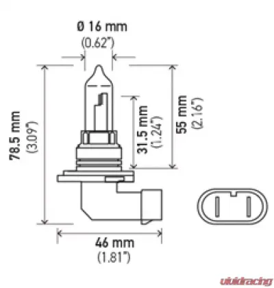 HELLA 9005P50 Performance Series Halogen Light Bulb - 9005P50