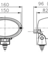 Hella Oval 100 Halogen Double Beam Work Lamp (CR)                                     - H15161021 - Image 4