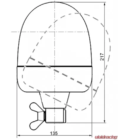 Hella KL RotaCompact Amber Beacon Flange Mount 24V - 009506011