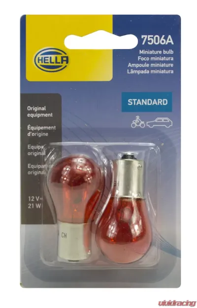 Hella BULB 12V 21W BA15s S8 AMBER          8GA - 7506ATB