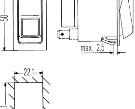 Hella 6-Pole SPDT Rocker Switch