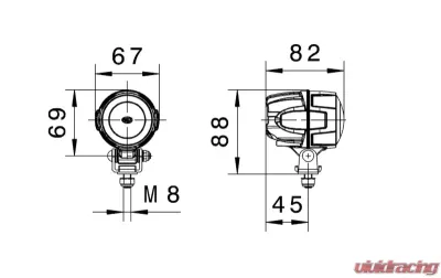 Hella WORK LAMP NA 0GR MD12-42 DT M50      1G0 - 995050001