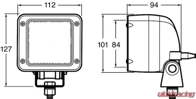 Hella Ultra Beam Halogen Work Lamp (CR) 24V - H15506081