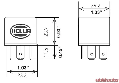 Hella Micro Plug Relay - 933332101