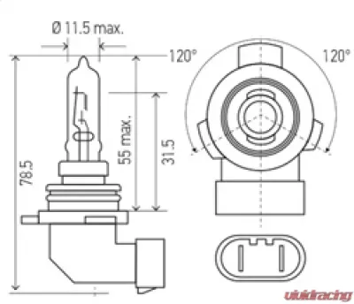 HELLA 9012LL Long Life Series Halogen Light Bulb - 9012LL