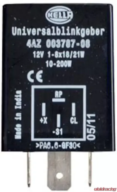 Hella Flasher Unit, 4 pin, 12 V - 003787081