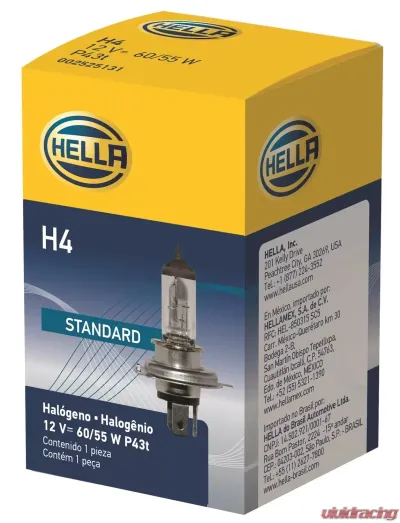 HELLA H4 Standard Series Halogen Light Bulb - H4