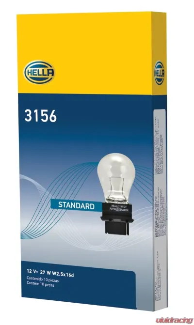 HELLA 3156 Standard Series Incandescent Miniature Light Bulb - 3156