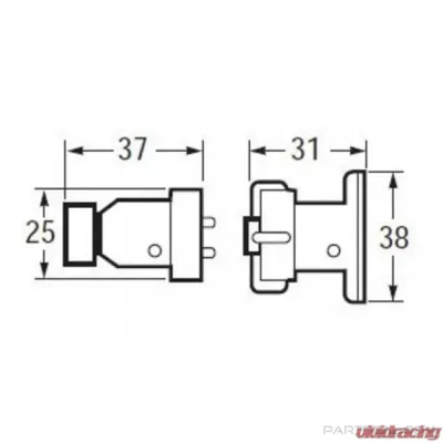Hella 3-Pole Plug and Socket - 002807801