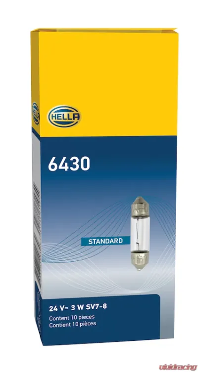HELLA 6430 Standard Series Incandescent Miniature Light Bulb - 6430
