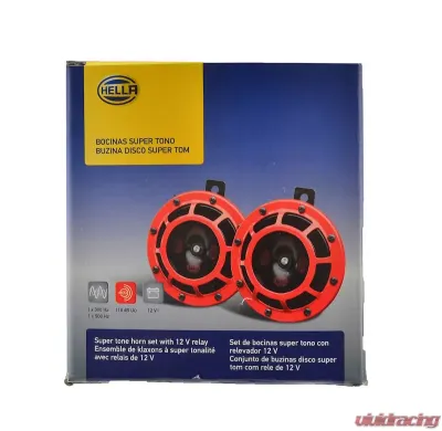 Hella Supertone Kit High tone/Low tone,12 V, 300/500 Hz with Bracket - 003399801