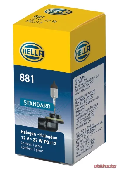 HELLA 881 Standard Series Halogen Light Bulb - 881