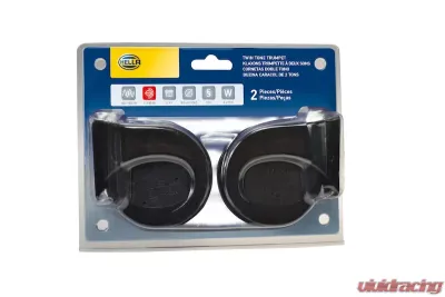 Hella HORN KIT BL BLK TRUMPET 12V UNIV - 012010971