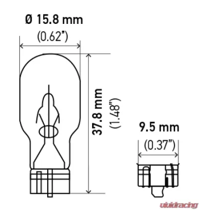 HELLA 912 Standard Series Incandescent Miniature Light Bulb - 912