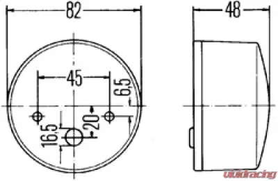 Hella 3185 Amber/White Turn/Side Marker Lamp - 003185031