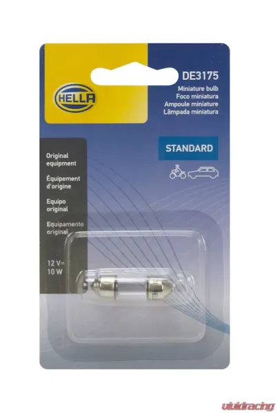 HELLA DE3175SB Standard Series Incandescent Miniature Light Bulb - DE3175SB