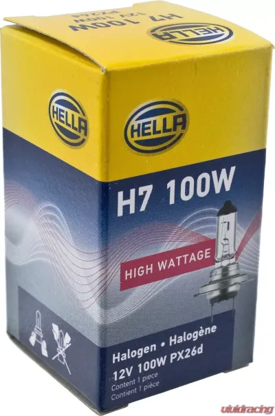 HELLA H7 100W High Wattage Series Halogen Light Bulb - H7 100W