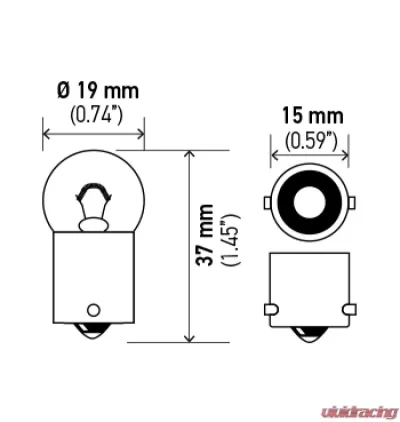 HELLA 5007SB Standard Series Incandescent Miniature Light Bulb - 5007SB