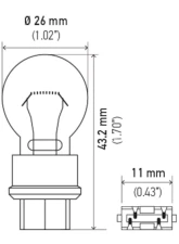 HELLA 3156 Standard Series Incandescent Miniature Light Bulb                                     - 3156 - Image 8
