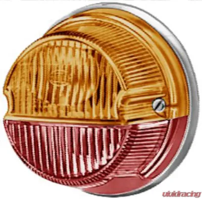 Hella 1259 Amber/Red Turn/Tail Lamp with Chrome Base - 001259261