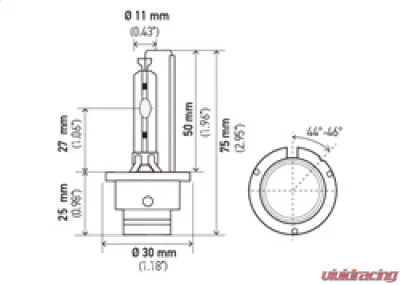 HELLA D2S 4300 K Standard Series Xenon Light Bulb - D2S 4300 K