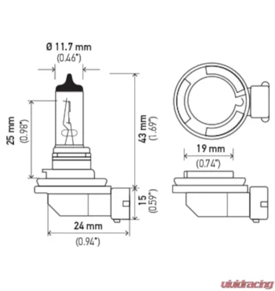 HELLA H11B Standard Series Halogen Light Bulb - H11B