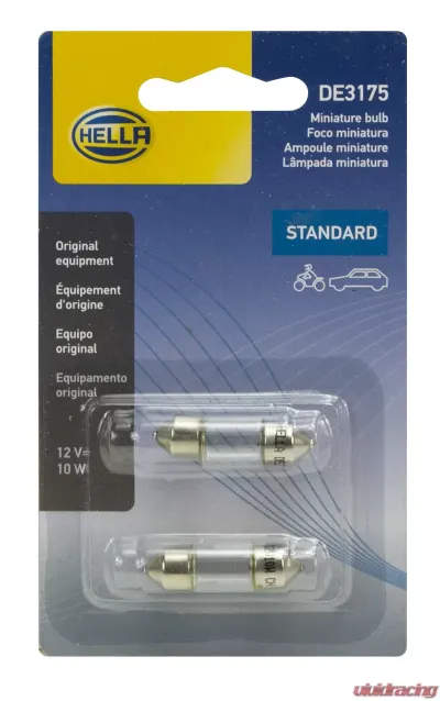 HELLA DE3175TB Standard Series Incandescent Miniature Light Bulb - DE3175TB