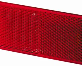 Hella 3326 Red Rectangular Reflex Reflector with Adhesive