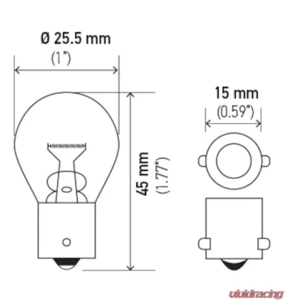 HELLA 93 Standard Series Incandescent Miniature Light Bulb - 93