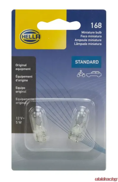 HELLA 168TB Standard Series Incandescent Miniature Light Bulb - 168TB