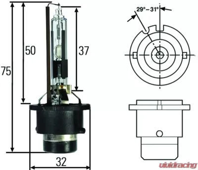 Hella BULB HID CAPSULE D2R 12V 35W         8GS - H83070001