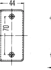 Hella 3326 Amber Rectangular Reflex Reflector                                     - 003326011 - Image 5