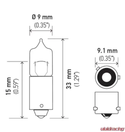 HELLA H21W Standard Series Halogen Miniature Light Bulb - H21W