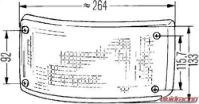 Hella 5603 Wraparound Red Stop/Tail Lamp - 005603137