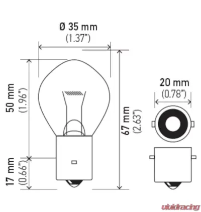 HELLA 635 Standard Series Incandescent Miniature Light Bulb - 635