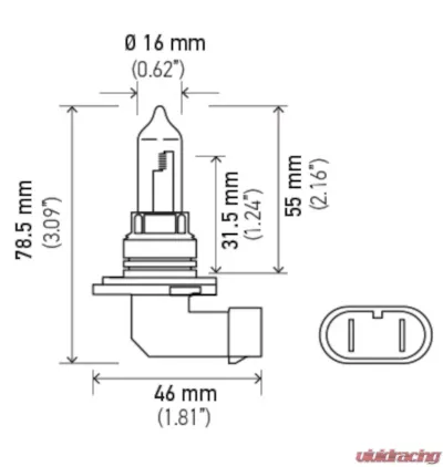 HELLA 9005P50 Performance Series Halogen Light Bulb - 9005P50