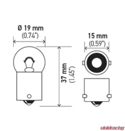 HELLA 5637 Standard Series Incandescent Miniature Light Bulb - 5637