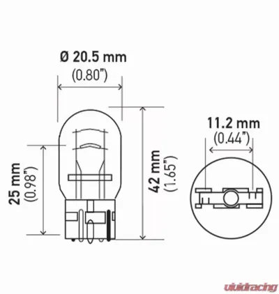 HELLA 7443TB Standard Series Incandescent Miniature Light Bulb - 7443TB