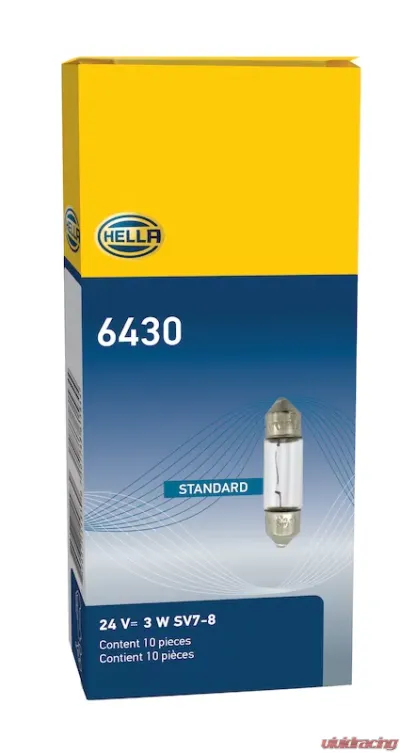 HELLA 6430 Standard Series Incandescent Miniature Light Bulb - 6430