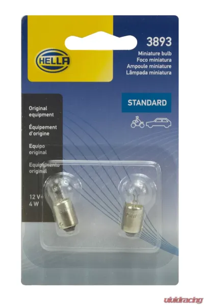 HELLA 3893TB Standard Series Incandescent Miniature Light Bulb - 3893TB