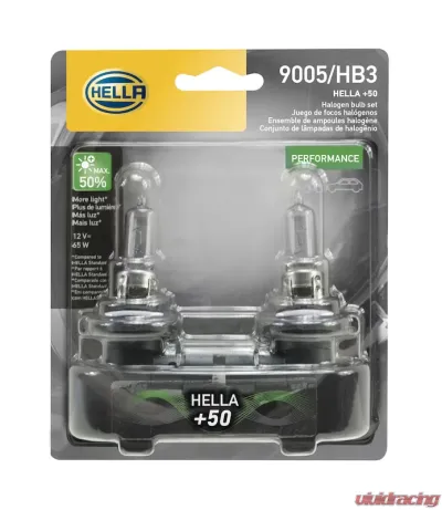 HELLA 9005P50TB Performance Series Halogen Light Bulb - 9005P50TB