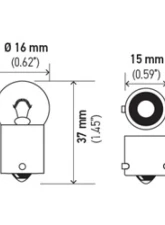 HELLA 67 Standard Series Incandescent Miniature Light Bulb                                     - 67 - Image 4
