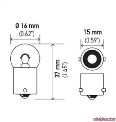 HELLA 67 Standard Series Incandescent Miniature Light Bulb - 67