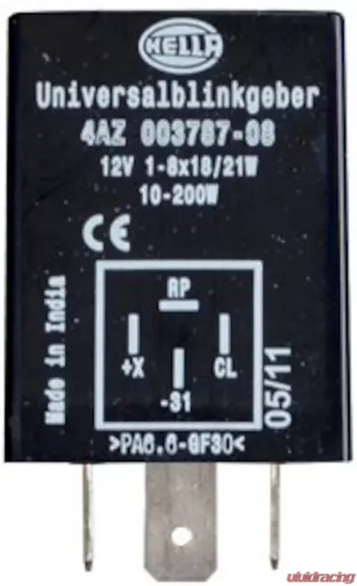 Hella Flasher Unit, 4 pin, 12 V - 003787081