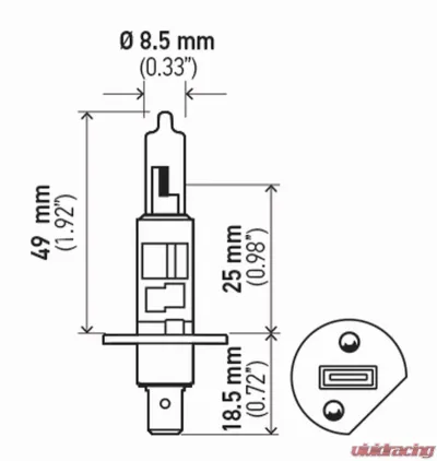 HELLA H1TB Standard Series Halogen Light Bulb - H1TB