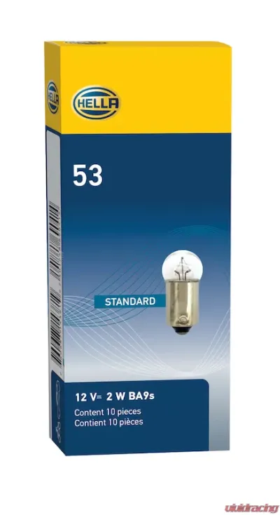 HELLA 53 Standard Series Incandescent Miniature Light Bulb - 53